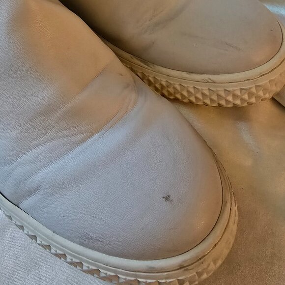AEROSOLES Cream and White High-Top Wedge Platform Sneaker Boots Size 10.5 US - Picture 6 of 13